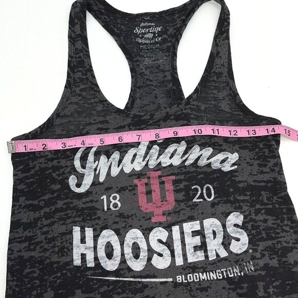Hoosiers Shirt Women's Medium Tank Top Burnout Indiana University Racerback - Picture 5 of 7